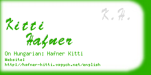 kitti hafner business card